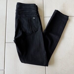 Rag & Bone Black Cate Mid Rise Skinny Jeans - size 24